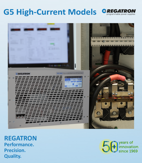 High-current models available from 2022 – the G5 family of technologically advanced DC power supplies is getting larger.