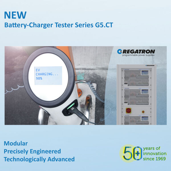 New EV Charger Testers from REGATRON: Intelligent, Regenerative, with Active Voltage Output.