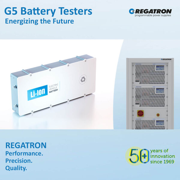 REGATRON's Battery Tester Series G5.BAT: Bringing Vehicle Electrification and Energy Storage Forward