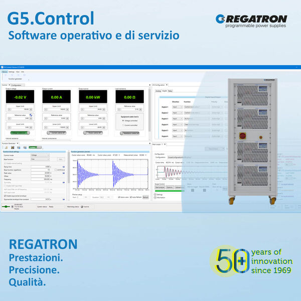 Aumenta la produttività con il software per PC G5.Control di REGATRON: è incluso gratuitamente!