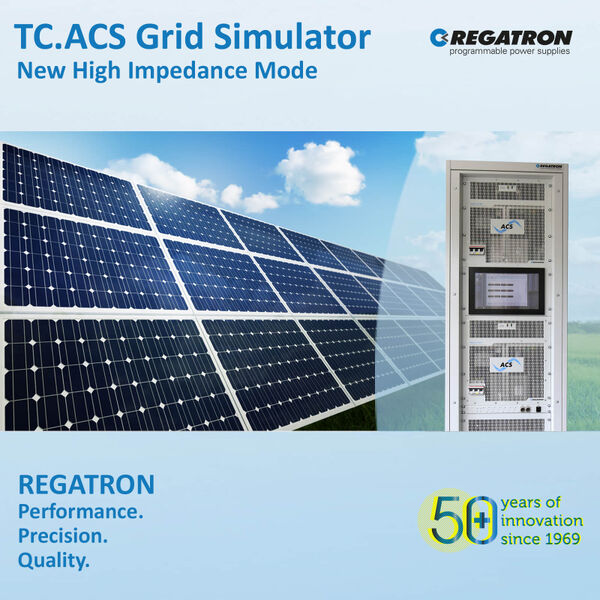 TC.ACS Grid Simulator Series Now with Extended Functionality for Development and Testing of Grid-Connected Inverters