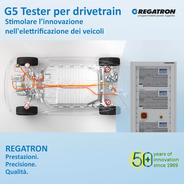 Stimolare l’innovazione nell'elettrificazione dei veicoli con i tester per drivetrain REGATRON della serie G5.DT