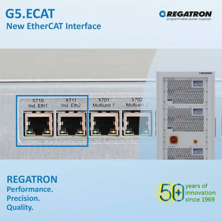 Introducing G5.ECAT: New EtherCAT Interface Available for REGATRON’s G5 Family of Programmable DC Power Supplies