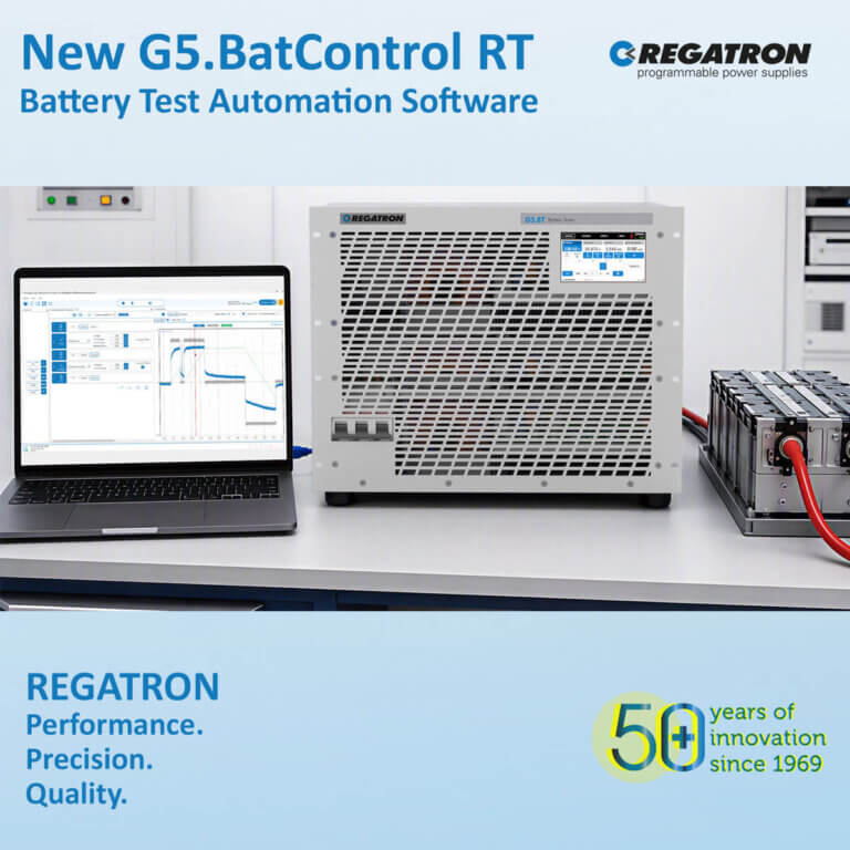 G5.BatControl RT battery test automation software for battery modules, packs and energy storage systems.